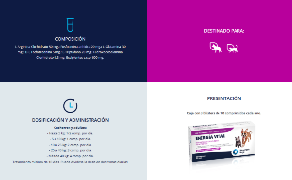 Producto - Energia Vital Suplemento para perros y gatos - 3