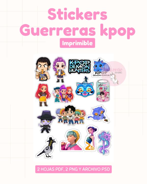 Producto - Stickers guerreras kpop