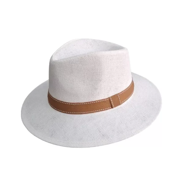 SOMBRERO TIPO PANAMA CON CINTA MARRON