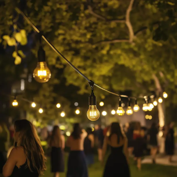 Producto - Guirnalda kermesse 5 metros 10 portalámparas colgantes