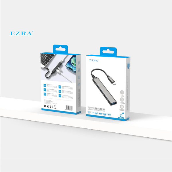 Producto - Hub EZRA  USB-TPC 4en1  Usb2.0 X3 Puertos UH10.