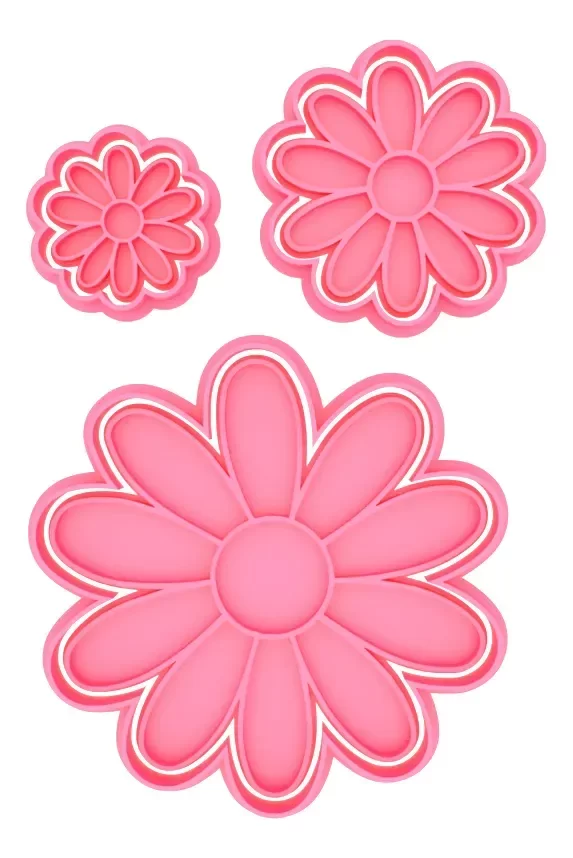 Producto - Set x 3 Cortante con Stamp Margaritas 1 - ei