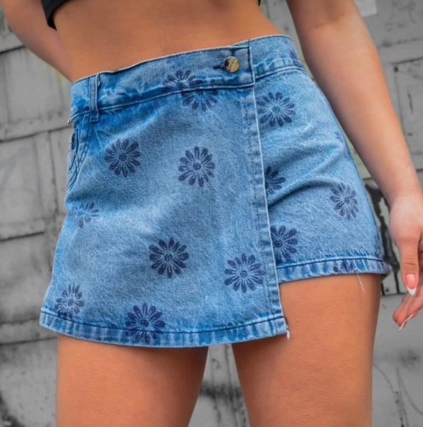 Producto - Short pollera de jeans "Margarits" 0345