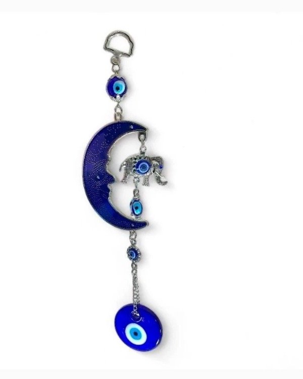 Producto - Colgante luna azul con elefante