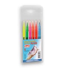 Producto - Marcador trabi art brush punta pincel fluo x 6 unidades