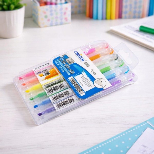 Producto - Lapicera + Resaltador 2en1 en Estuche 6 Colores LS