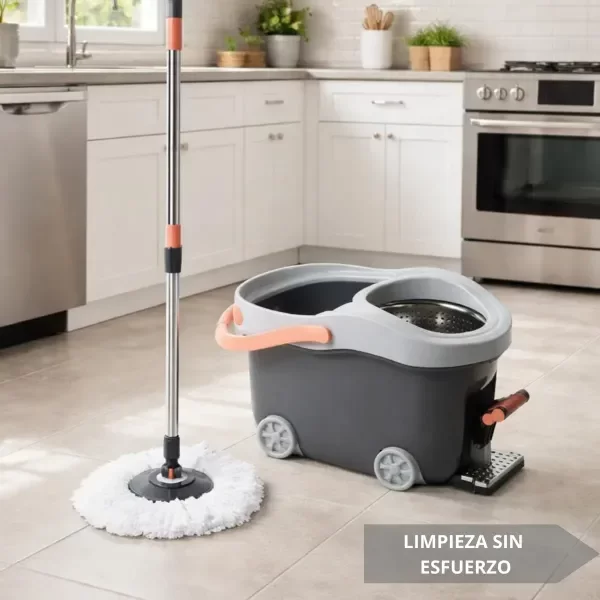 Producto - Mopa Con Balde Centrífugo a Pedal JD A15 Trapeador Ruedas Fijas Antideslizantes