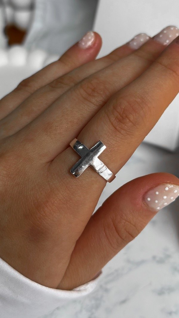 Producto - Anillo cruz bombe larga