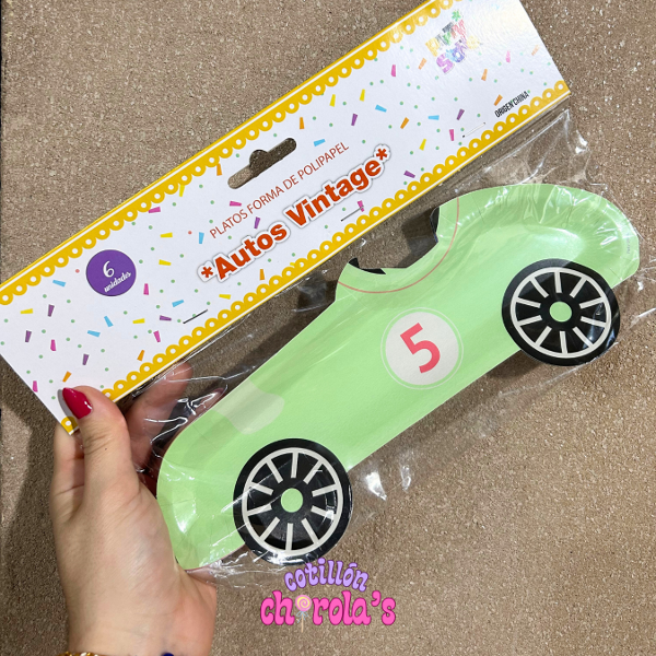 Producto - PLATO AUTOS VINTAGE - 6 UNIDADES