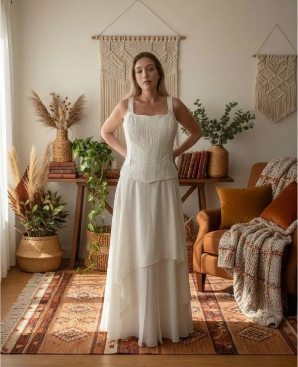 Producto - Vestido Novia señora corset con falda irregular - 6
