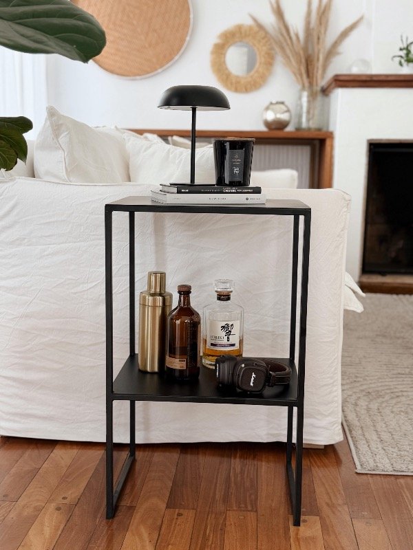 Producto - Mesa de Luz o Auxiliar  Hierro Negra