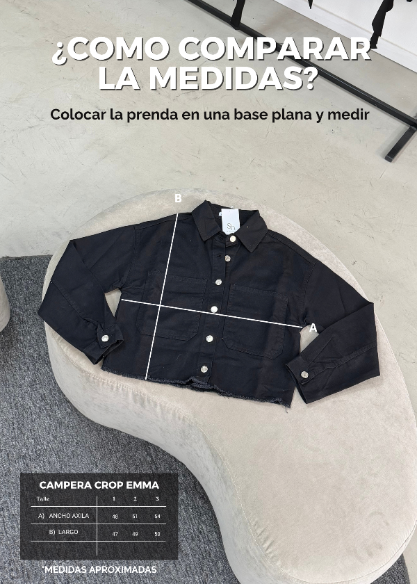 Producto - Campera Crop Emma (Negra) - 3