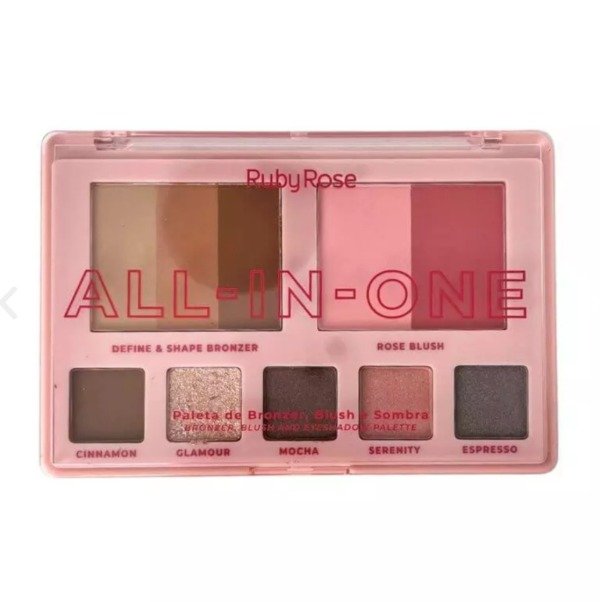Producto - Paleta All in One rubores, contornos, bronzers y sombras en polvo - Ruby Rose