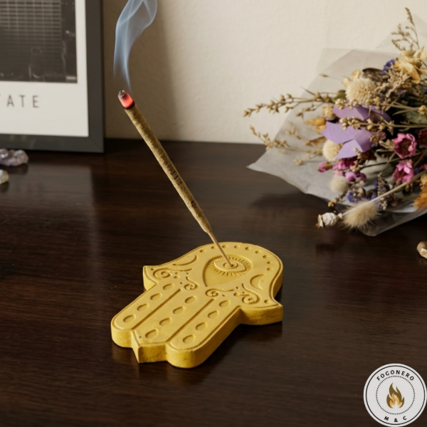 Producto - Porta Sahumerio Artesanal Manito de Fátima - 1
