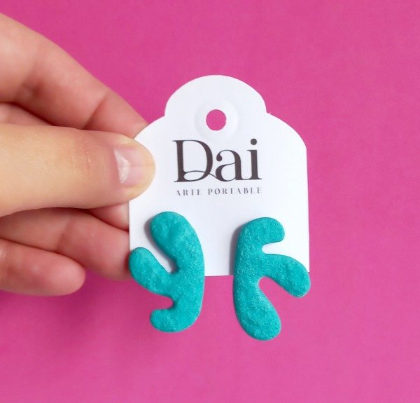 Producto - Aros Ameba Turquesa