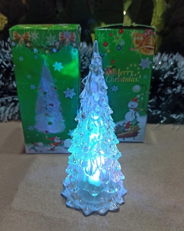 Producto - arbol 13cm acril.c/luz de color