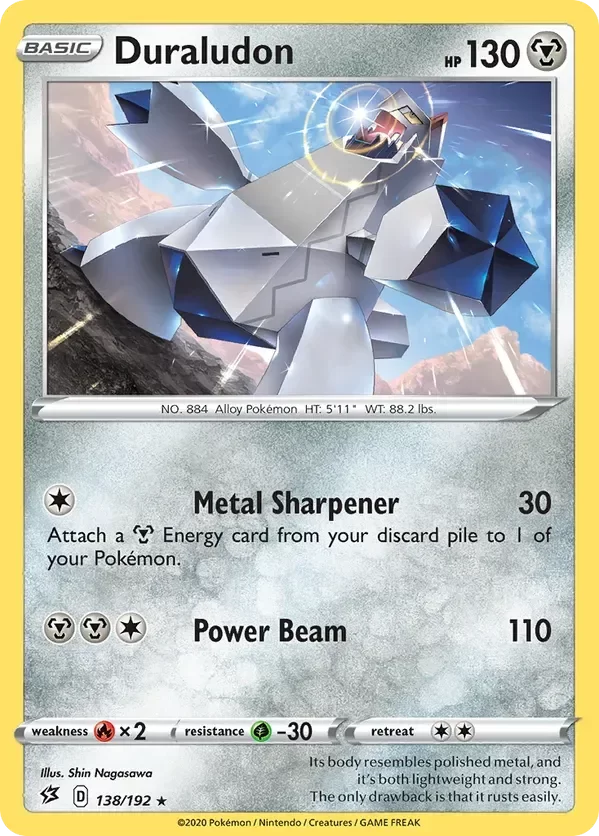 Producto - Duraludon - 138/192 - Rebel Clash - Non Holo Zamazenta Theme Deck Exclusive