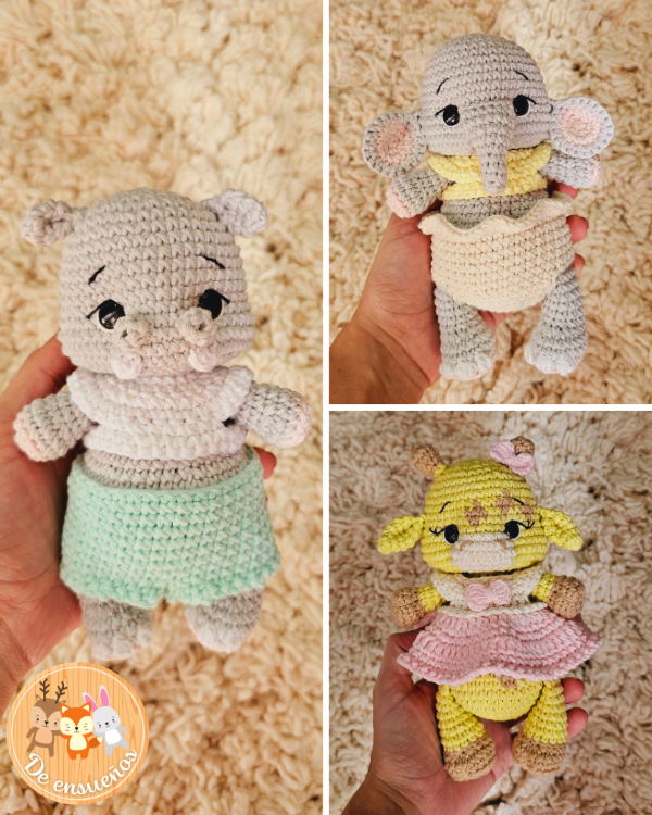 Producto - Pequeños bebes de la selva 1 - (3 guías de tejido)