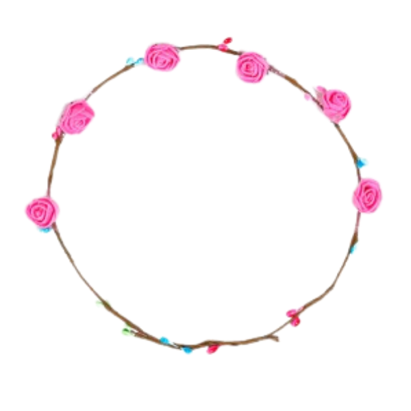 Producto - Vincha de flores rosadas