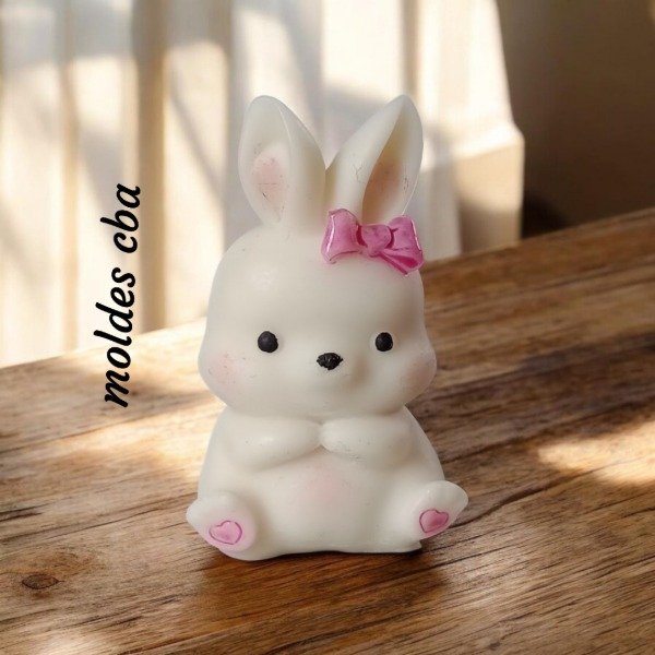 Producto - Molde silicona conejita moño - 1