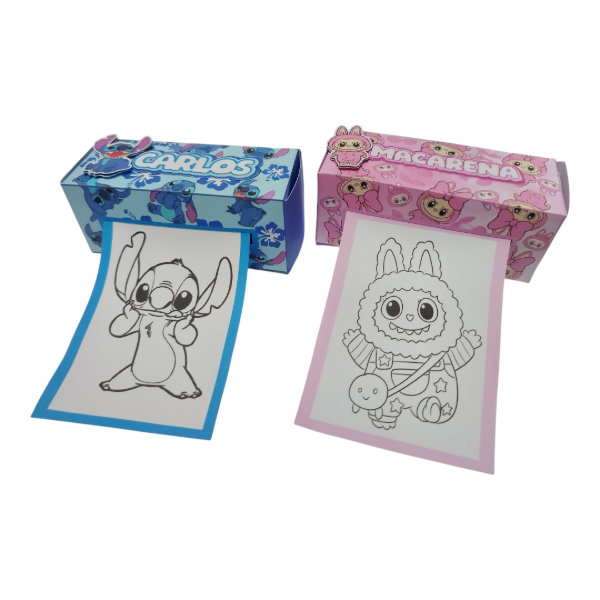 Producto - Cajita mágica con 6 crayones o lapicitos de colores