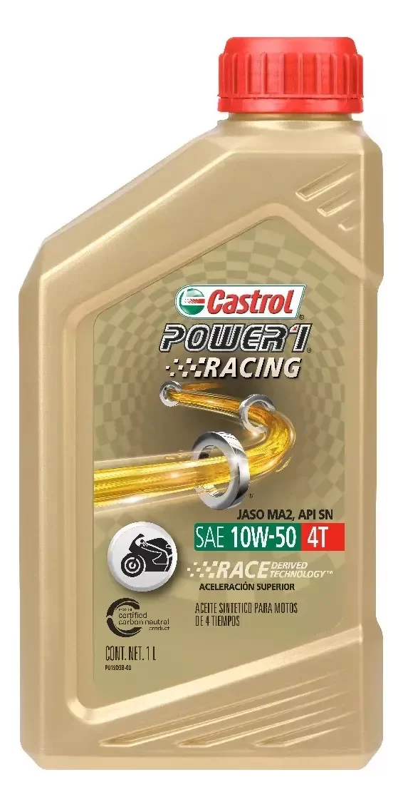 Producto - ACEITE CASTROL POWER 1 4T SINTETICO 10W50 DORADO