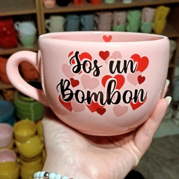 Producto - TAZON XL COLOR ROSA AMOR 4
