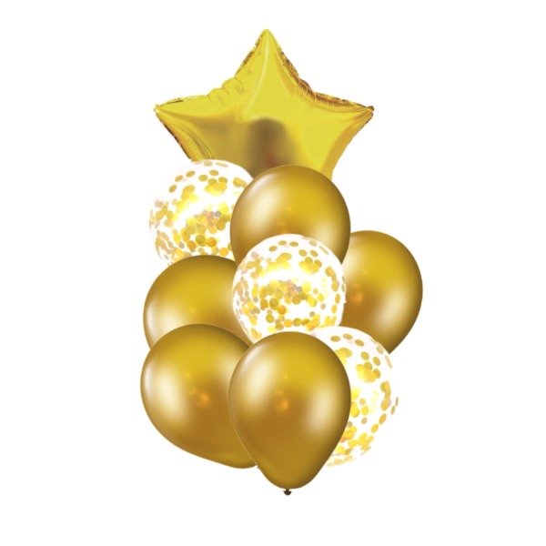 Producto - Kit de globos con globos en forma de estrella x9un