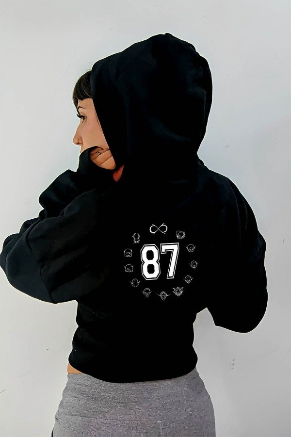 Producto - CAMPERA CROP MUJER LOS PIOJOS 87 BYN