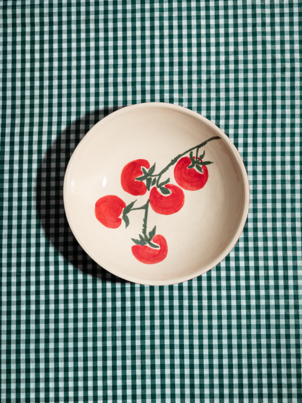 Producto - PLATO HONDO / ENSALADERA TOMATES - PINTADA A MANO