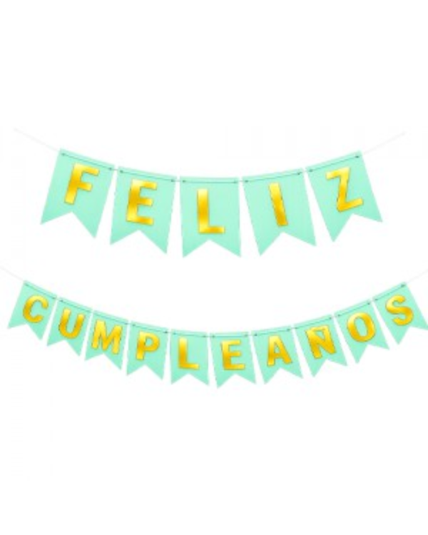 Producto - Banderin FELIZ CUMPLEAÑOS Verde