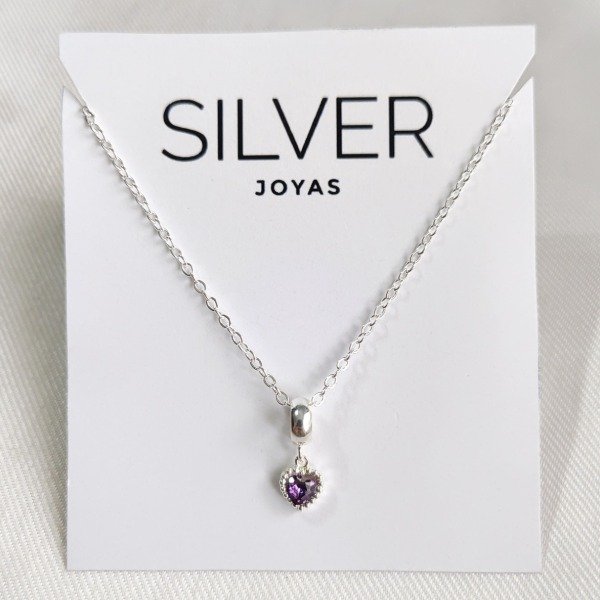 Producto - Collar Corazón Gennovia Violeta AB