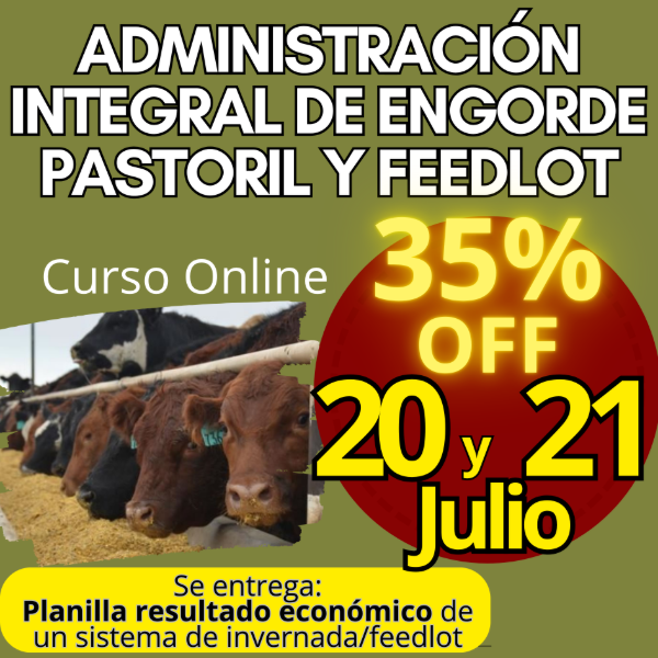 Producto - Curso Online: Administración Integral de Engorde Pastoril y Feedlot