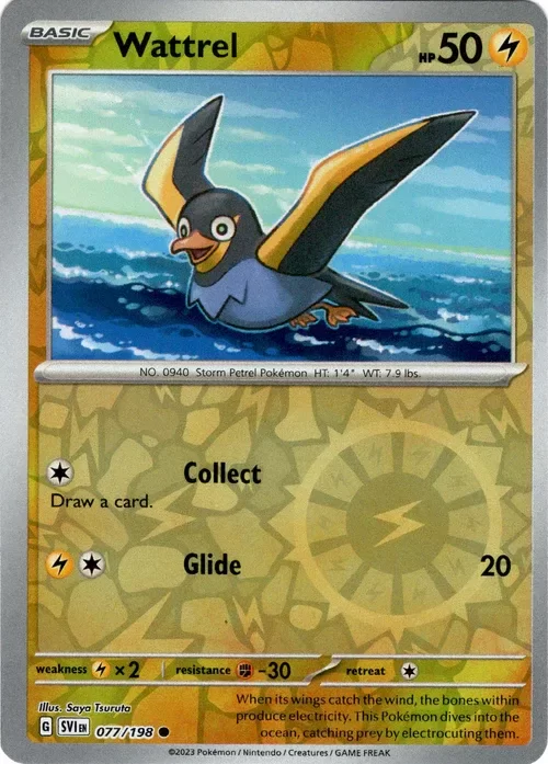 Producto - Wattrel - 077/198 - Scarlet and Violet - Reverse Holo