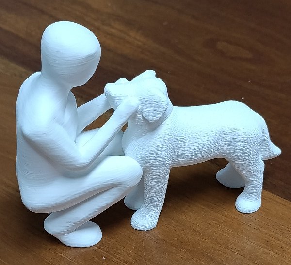 Producto - Figura Minimalista Hombre Con Perro - 1