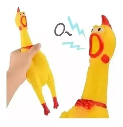 Producto - Gallina Chillona Pollo Chillon Juguete 16 cm Chifle para mascotas - 4