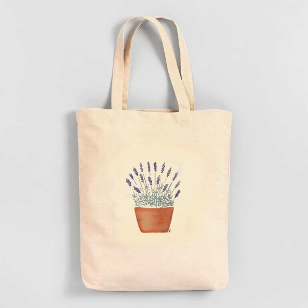 Producto - Tote bag Maceta de Lavandas