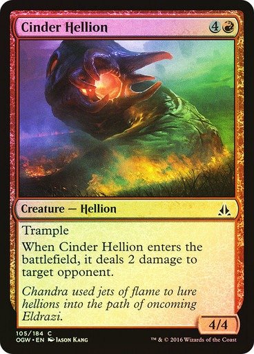 Producto - Cinder Hellion Foil  Oath of the Gatewatch