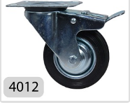 Producto - Rueda de Chapa y Goma Giratoria 100mm - RH 4012