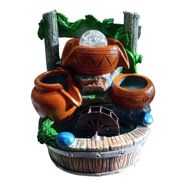 Producto - FUENTE DE AGUA 3 CAIDAS DE AGUA Y LUZ 30CM