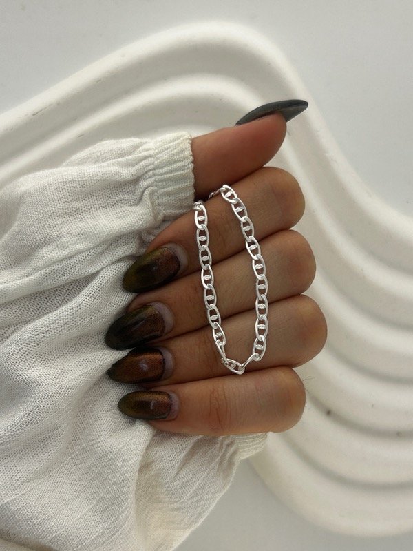 Producto - CADENA DE PLATA CORTA DIAMANTADA 0144