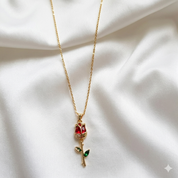 Producto - Collar tulipán dorado