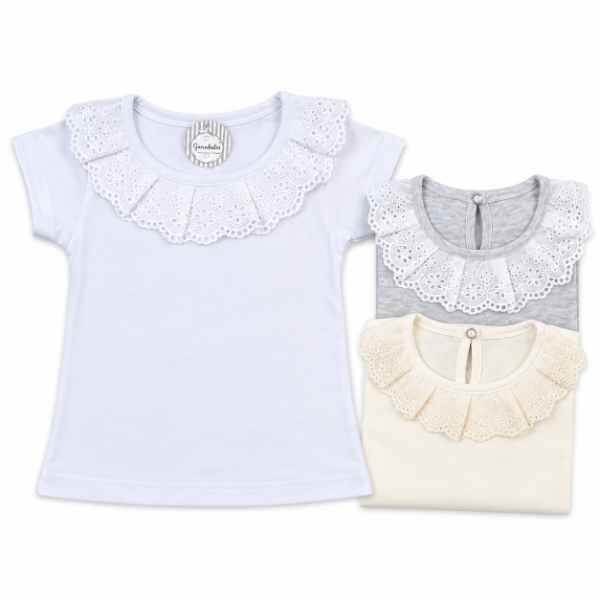 Producto - Remera broderie manga corta