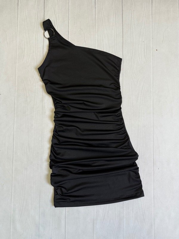 Producto - [7859] Vestido 1 hombro aro microfibra