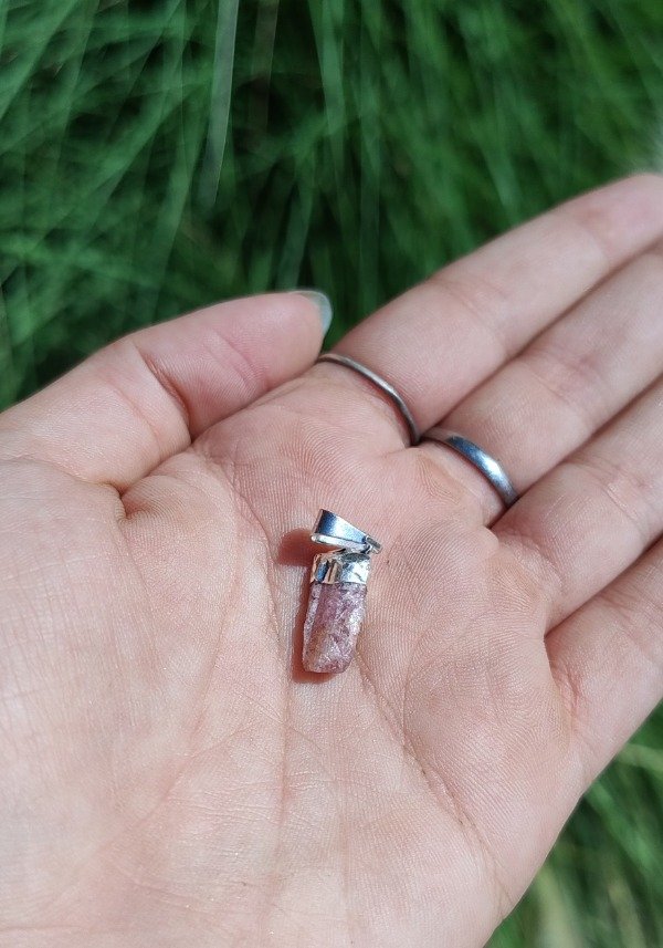 Producto - Turmalina rosa con baño de plata