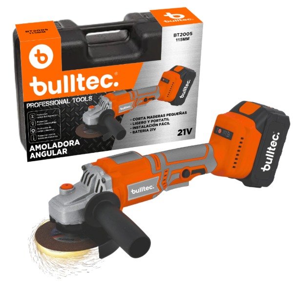 Producto - AMOLADORA INALAMBRICA BRUSHLESS ANGULAR BULLTEC 7000 RPM 21V 115MM