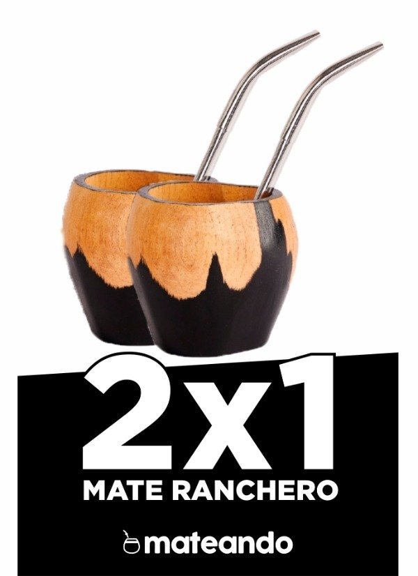 Producto - 2x1 MATE VACA RANCHERO NEGRO