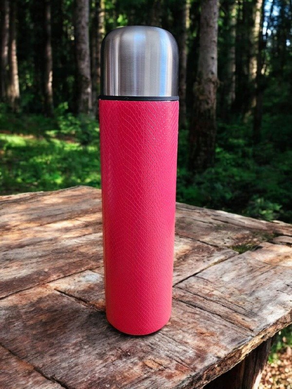 Producto - Termo de acero inoxidable con funda de color