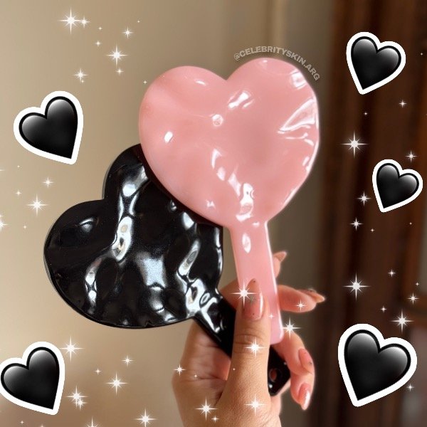 Producto - ESPEJITO HEART ROSA Y NEGRO X 2 UNIDADES