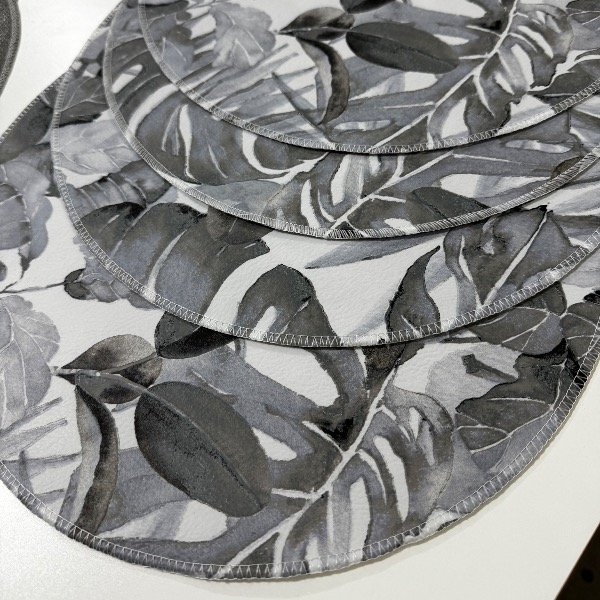 Producto - X 4 individuales de cuerina hojas